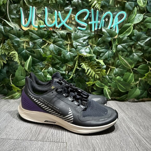 Nike Womens Air Zoom Pegasus 36 Shield AQ8006-002 Black Running Shoes Size 8.5 - Picture 1 of 10